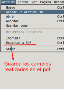 Xournal Guardar Archivo