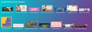 social media and email headers canva