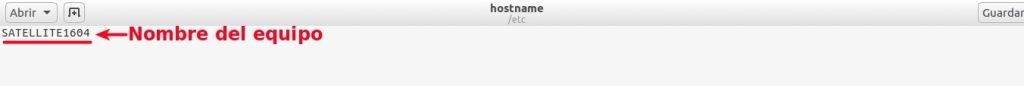 archivo hostname