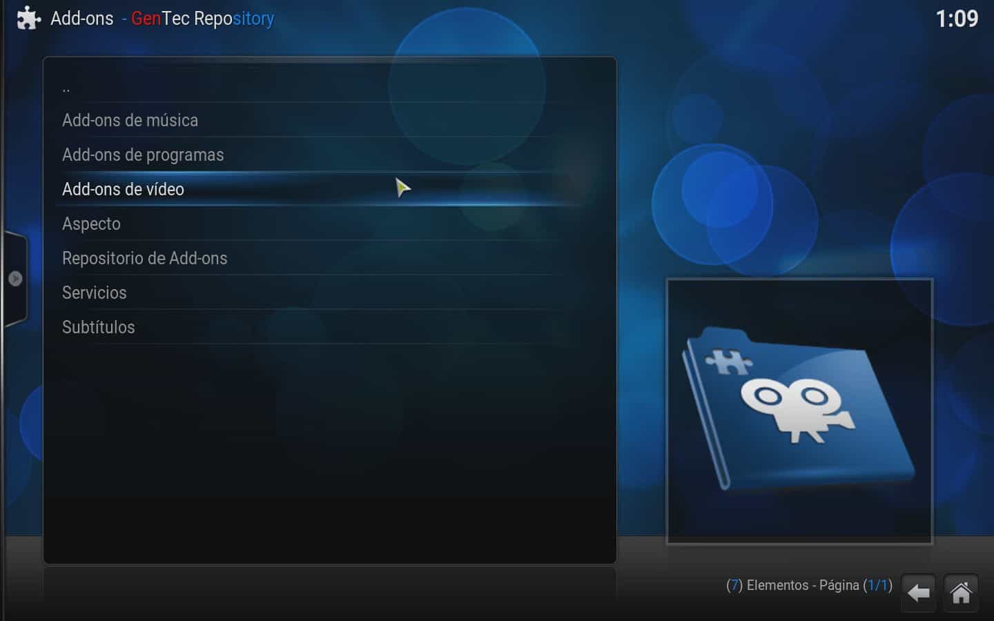 addons vídeo gentec repo