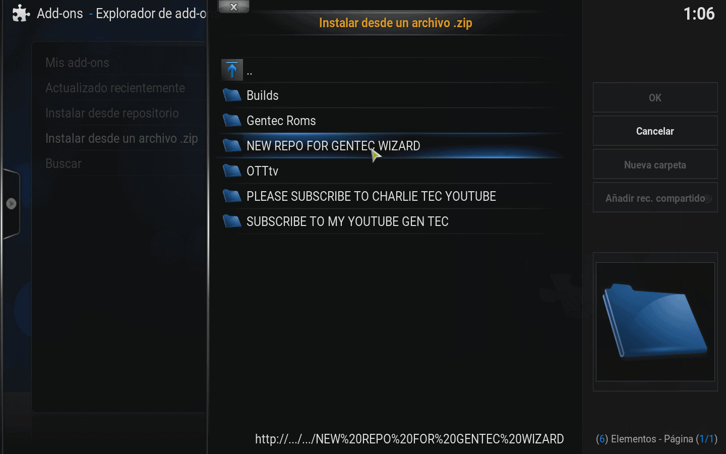 llegar hasta el repo gentec