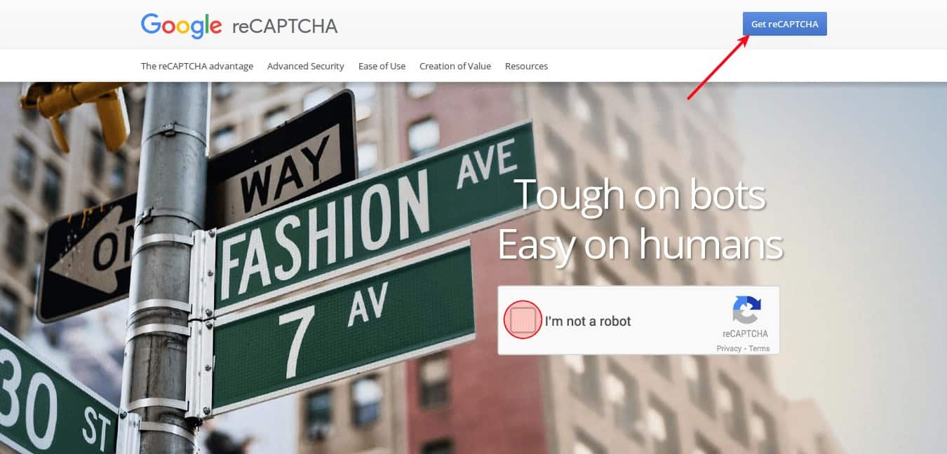 login página recaptcha