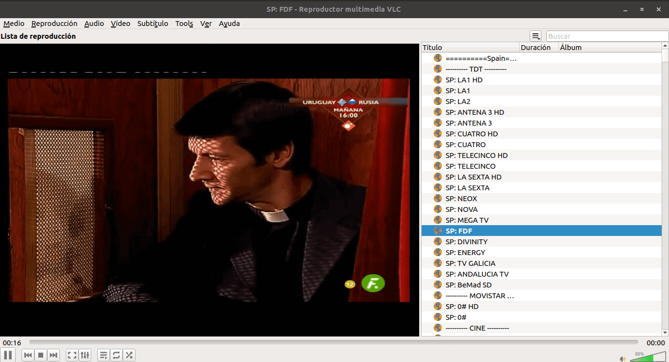 vlc reproducción lista m3u