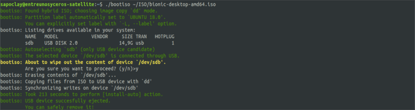 Bootiso, creando un usb arrancable de una ISO Ubuntu
