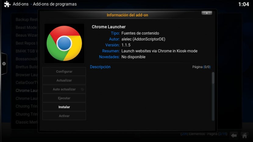 chrome launcher srp