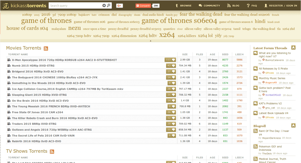 página kixkasstorrent