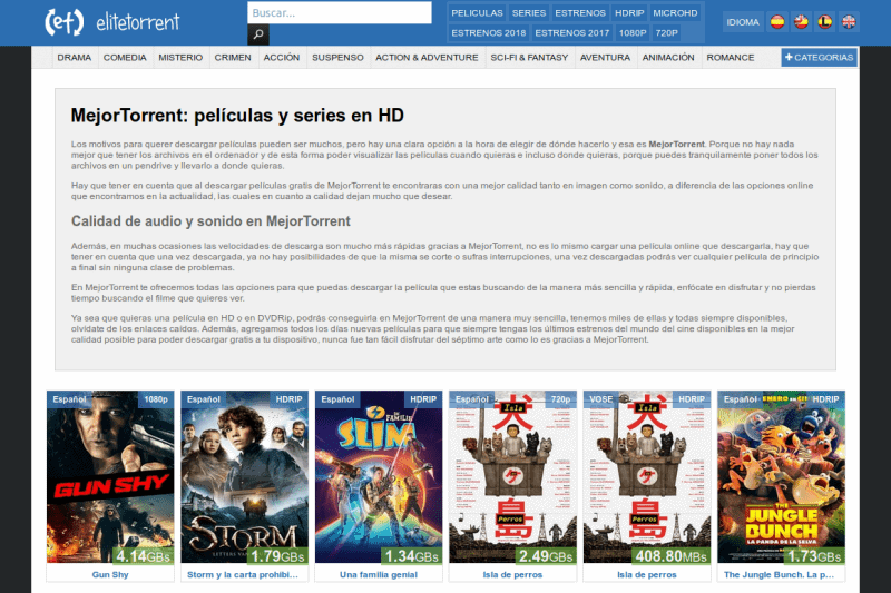 Página mejor torrent