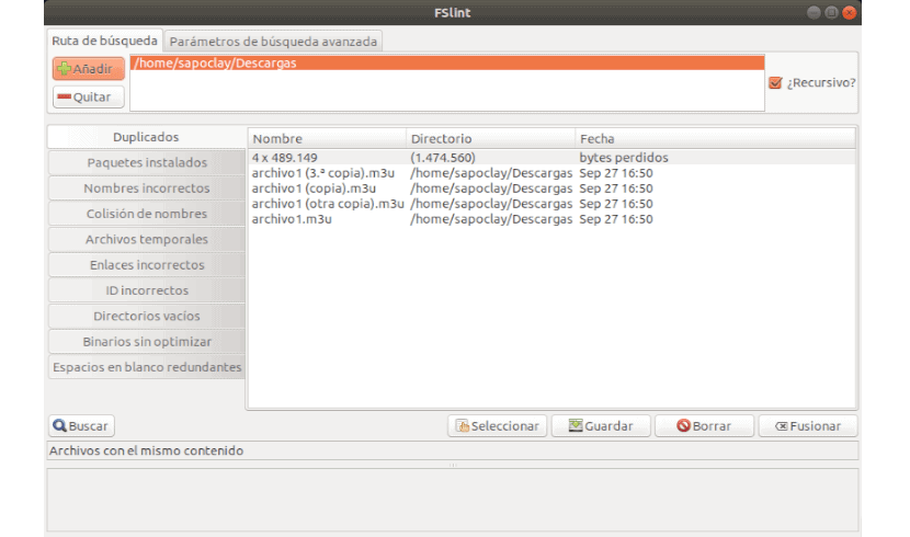 fslint gui