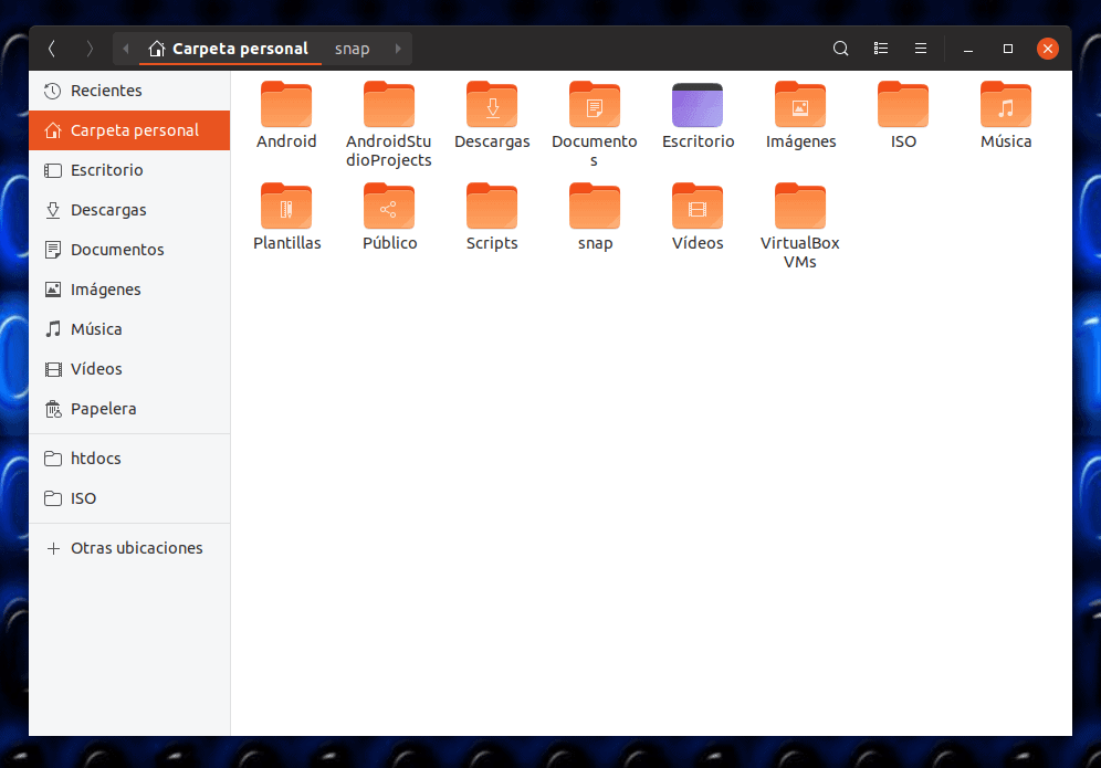 carpeta personal Yaru Theme