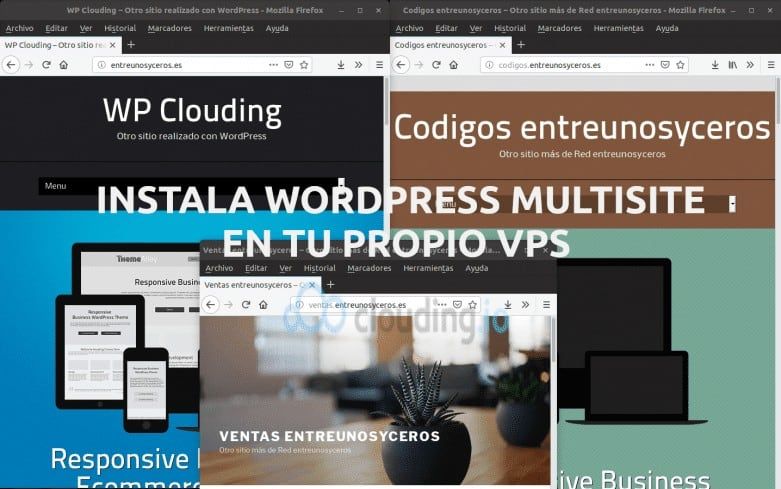 about wordpress multisite con subdominios en clouding.io