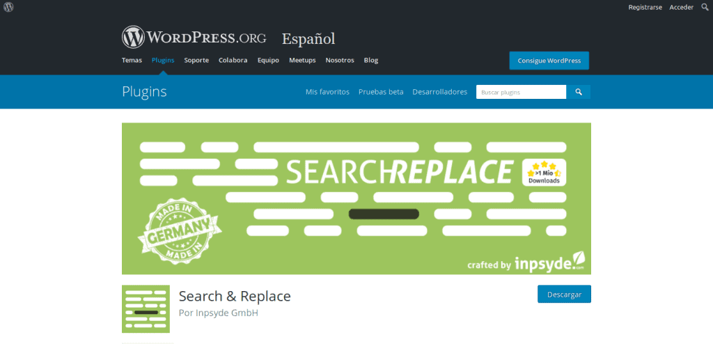 plugin wordpress search and replace