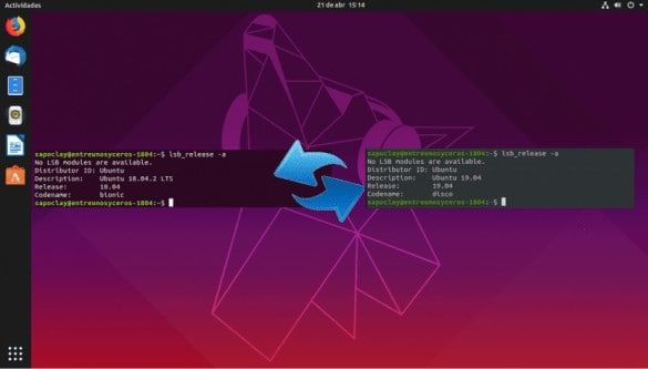 Actualizar Ubuntu 18.04 a Ubuntu 19.04 directamente