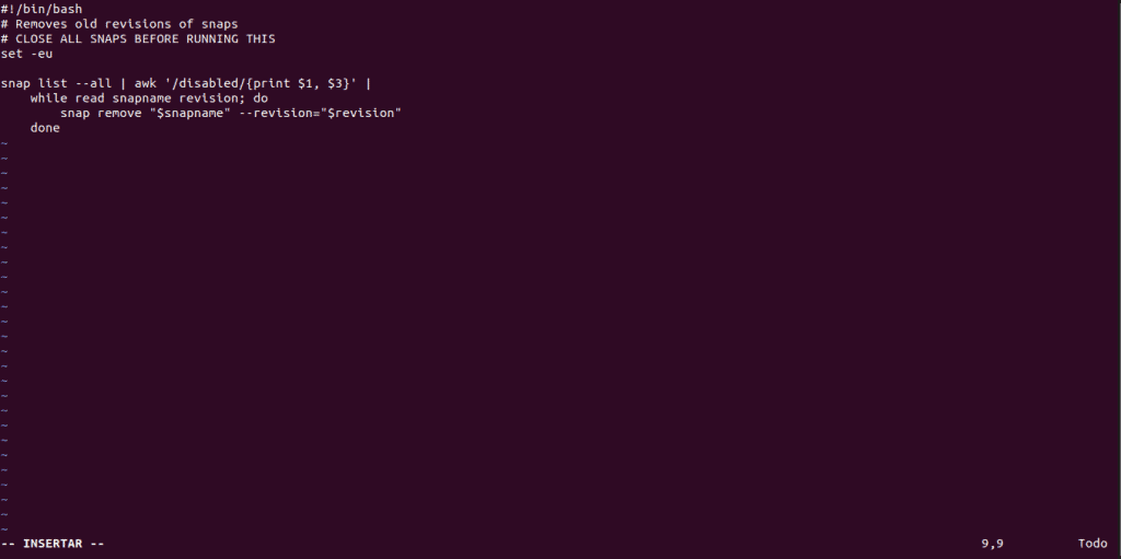 archivo remove old snap