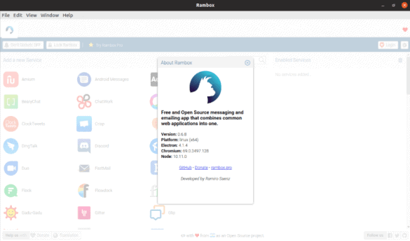about Rambox 0.6.8