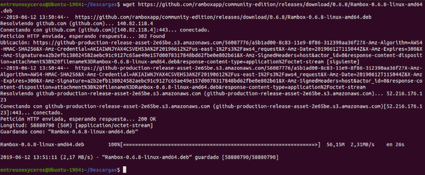 Descarga Rambox como paquete .deb