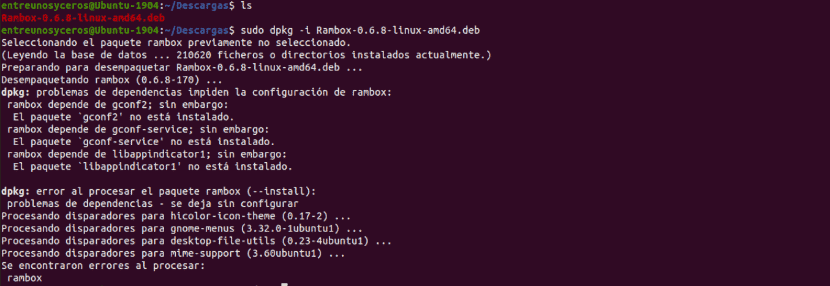 Soluciona el problema de dependencias en la instalación de Rambox .deb
