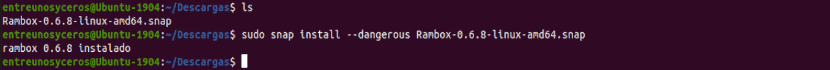 instalar Rambox como span descargado