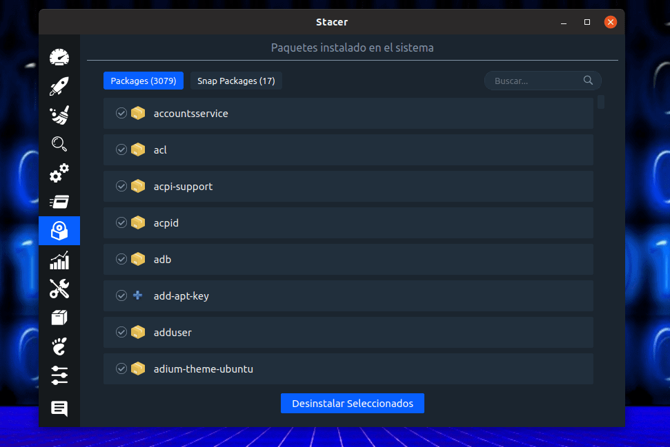 paquetes instalados en Ubuntu