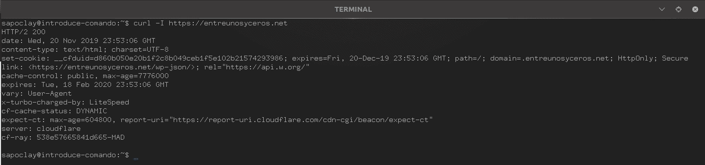 verificar si un sitio web está activo con cURL