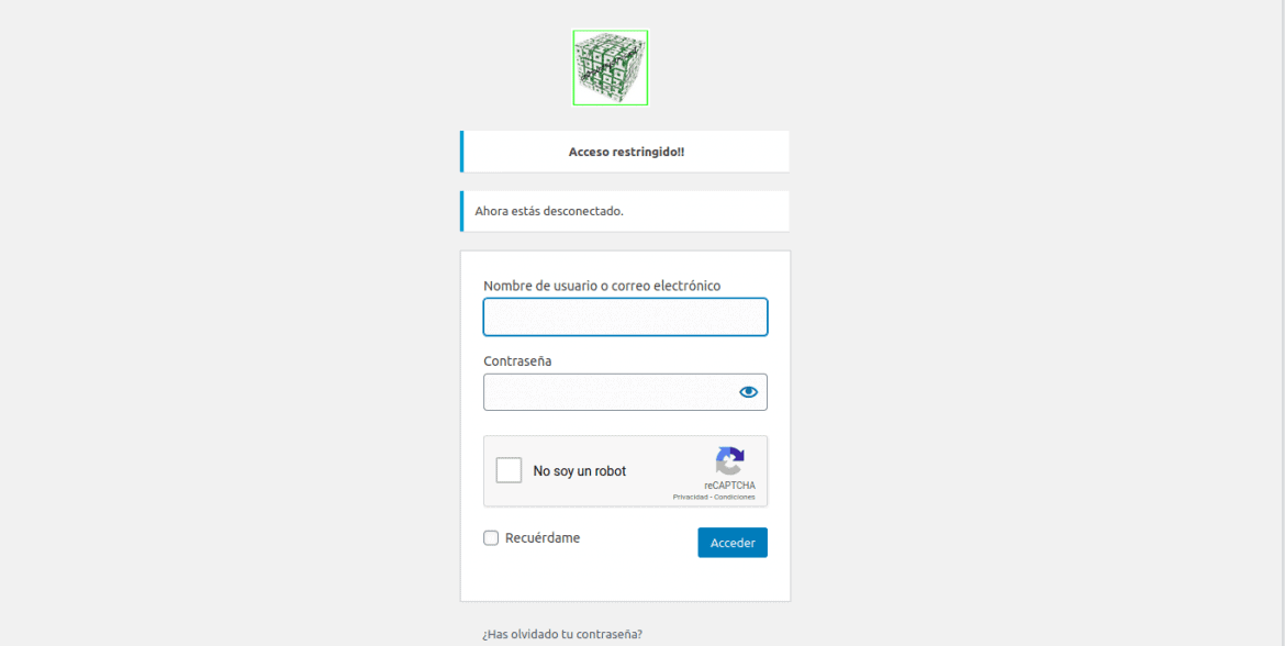 about reCaptcha de google en formulario de login en Wordpress