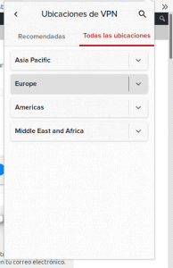 todas las ubicaciones