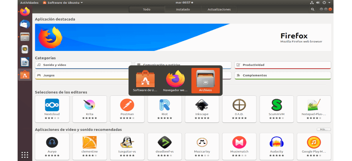 cambiar entre aplicaciones en ejecución