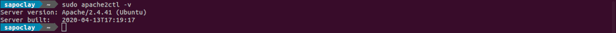 versión de apache instalada en Ubuntu 20.04