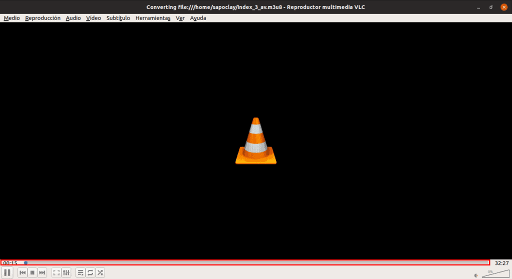vlc conviriendo m3u8 a mp4