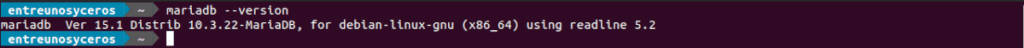 mariadb versión