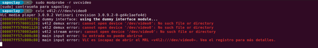 deshabilitar webcam desde terminal