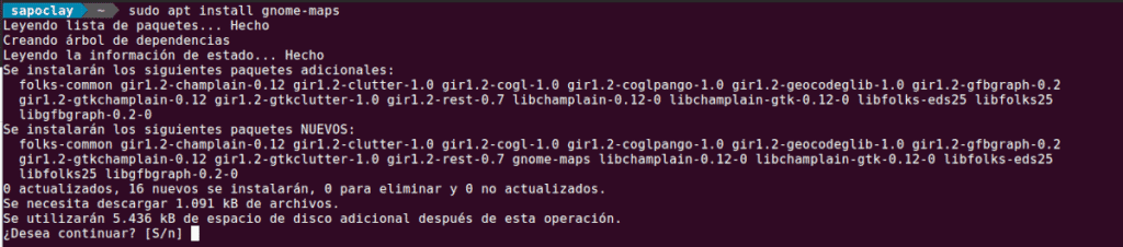 instalar gnome maps en Ubuntu