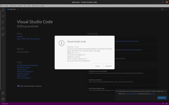 about vscode