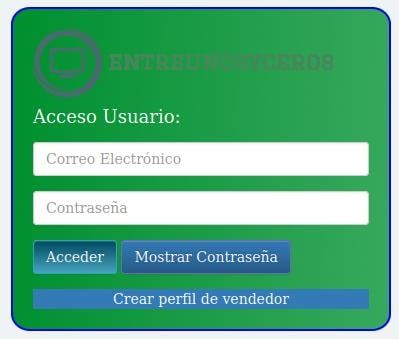 login de usuario / creación de perfil vendedor