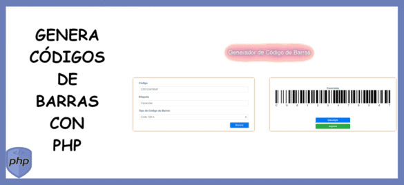 genera códigos de barras con php y js