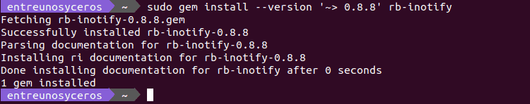 instalación de rb-inotify