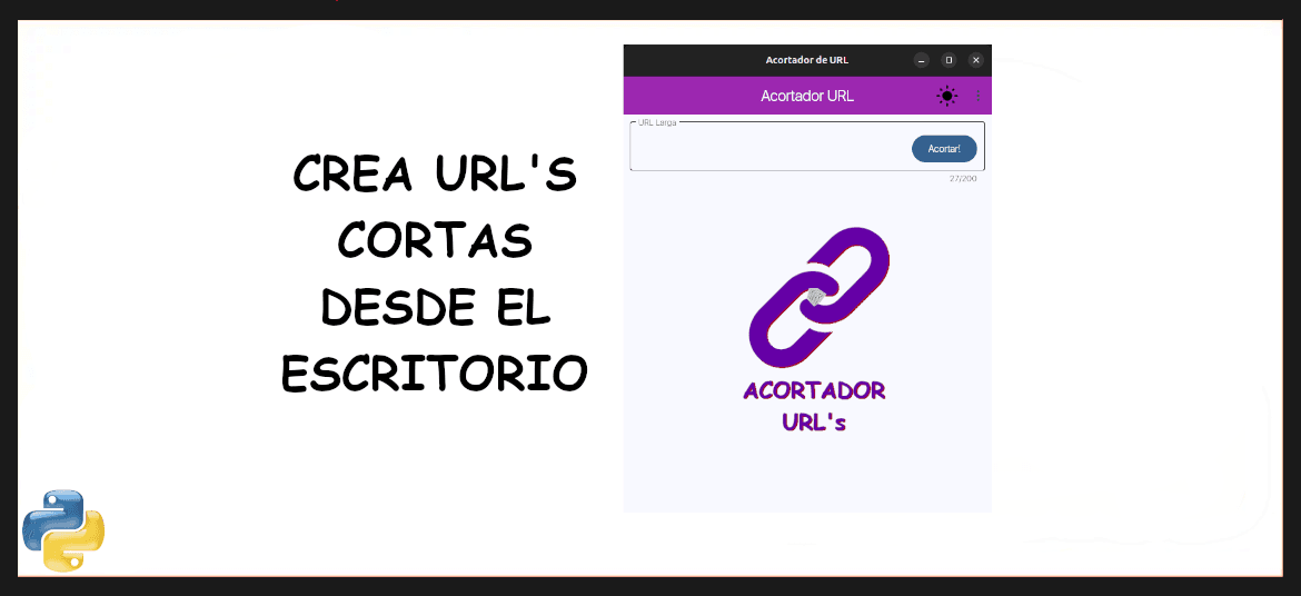 about acortador urls creado con python y flet