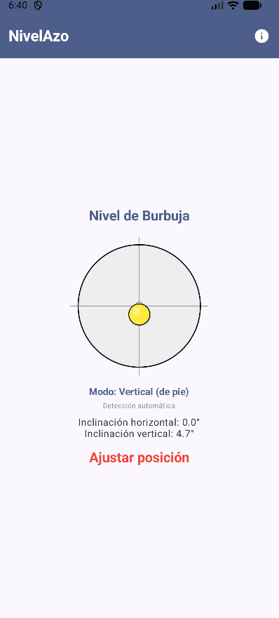 Aplicación funcionando