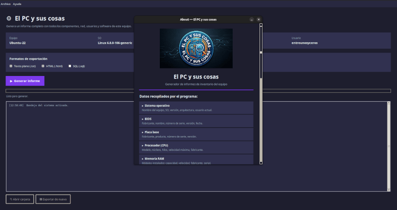 Intefaz del pc y sus cosas