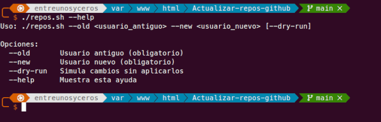 git remote updater (cli) ayuda