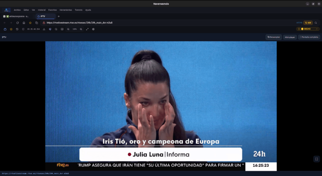 iptv funcionando en Navewarndo